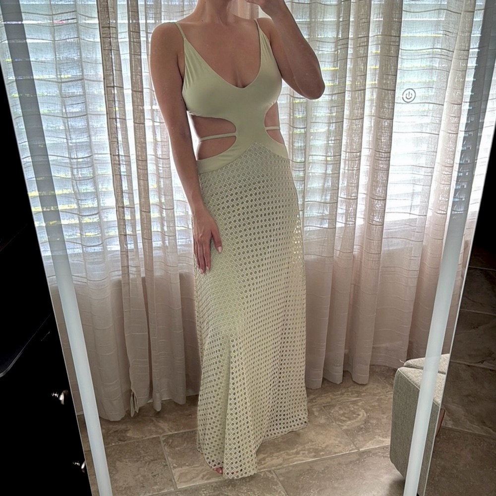 Light Green Summer Maxi Dress